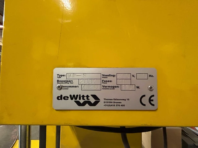 De witt - 2007 - wp-s - palletfoliewikkelaar - afbeelding 4 van  4