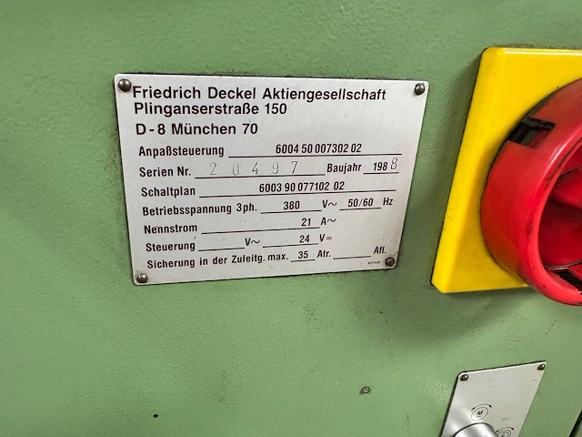 Deckel - 1998 - fp4a - cnc freesmachine - afbeelding 8 van  8