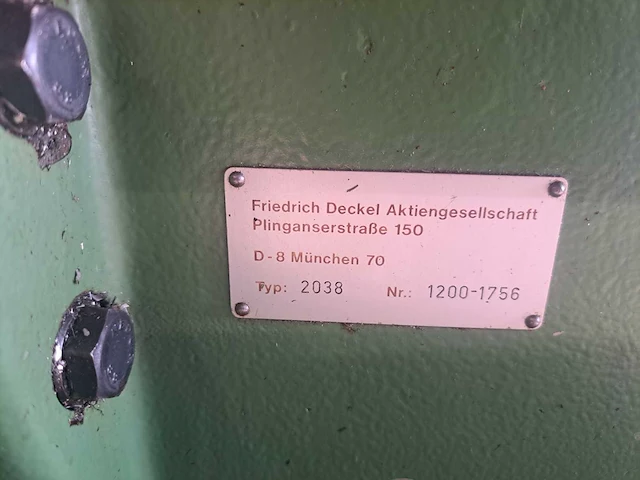 Deckel - fp3nc - cnc freesmachine - afbeelding 3 van  12