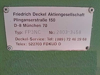 Deckel - fp3nc - cnc freesmachine - afbeelding 8 van  12