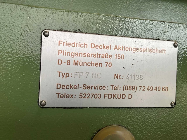 Deckel fp7-nc freesmachine - afbeelding 4 van  4