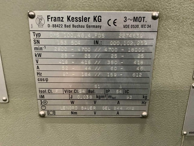 Deckel maho dmc 100v hi-dyn cnc verticale bewerkingscentrum - afbeelding 4 van  19