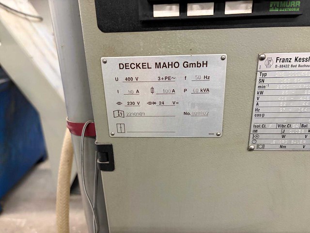 Deckel maho dmc 100v hi-dyn cnc verticale bewerkingscentrum - afbeelding 7 van  19
