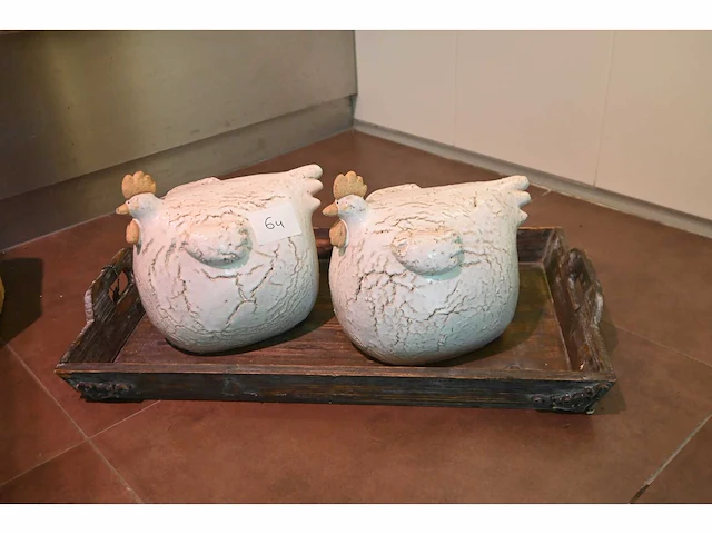 Decoratie kippen set - afbeelding 1 van  3