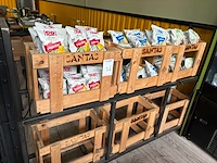 Decoratie rek met 6 kratjes - afbeelding 1 van  4