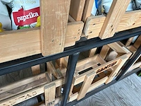 Decoratie rek met 6 kratjes - afbeelding 3 van  4