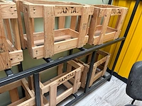 Decoratie rek met 6 kratjes - afbeelding 4 van  4