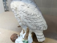 Decoratie uilen van porselein(steen) 2 stuks - afbeelding 4 van  6