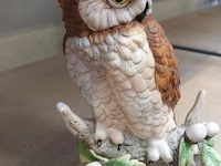 Decoratie uilen van porselein(steen) 2 stuks - afbeelding 5 van  6