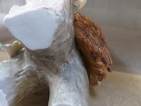 Decoratie uilen van porselein(steen) 2 stuks - afbeelding 6 van  6