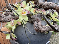 Decoratiebloempot op loden zuil (2x) - afbeelding 4 van  6