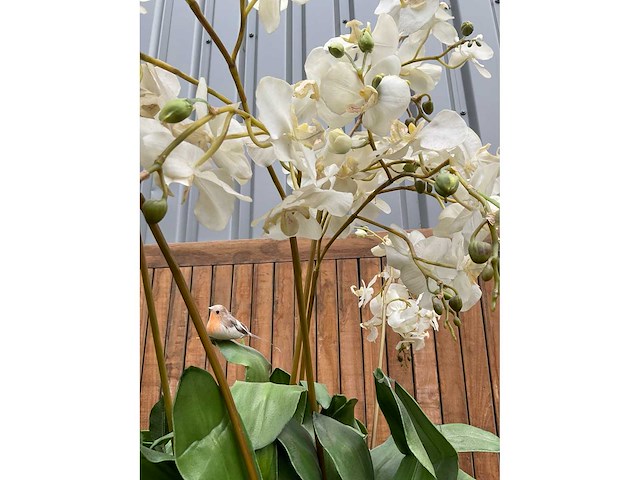 Decoratiebloempot op loden zuil (2x) - afbeelding 5 van  5