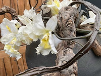 Decoratiebloempot op loden zuil (2x) - afbeelding 6 van  6