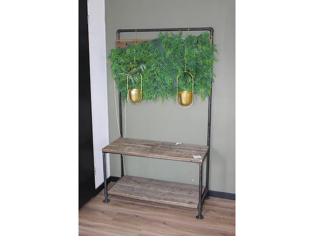 Decoratief bankje met onderplateau. afmeting 98 x 43 x 170 cm. - afbeelding 2 van  3