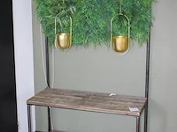 Decoratief bankje met onderplateau. afmeting 98 x 43 x 170 cm. - afbeelding 2 van  3