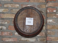 Decoratief half wijnvat doorsnede 30 cm. - afbeelding 1 van  2