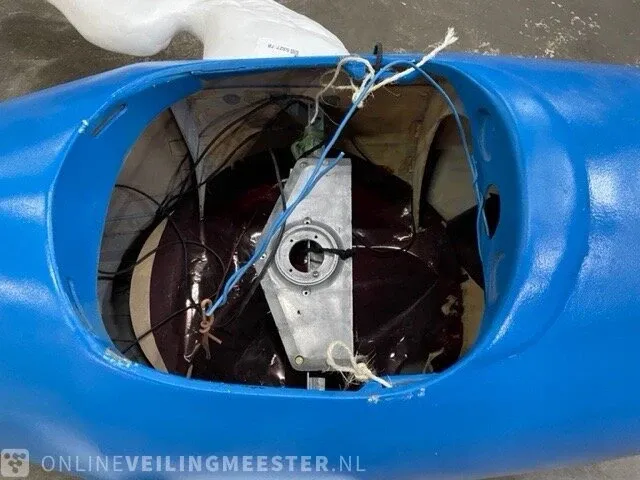Decoratief vliegtuig, blauw/wit - afbeelding 9 van  10