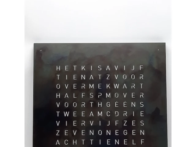 Decoratieve klok, qlocktwo, raw iron #7005 - afbeelding 2 van  8