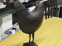 Decoratieve metalen haan. hoogte ca 50 cm. margeproduct - afbeelding 2 van  2