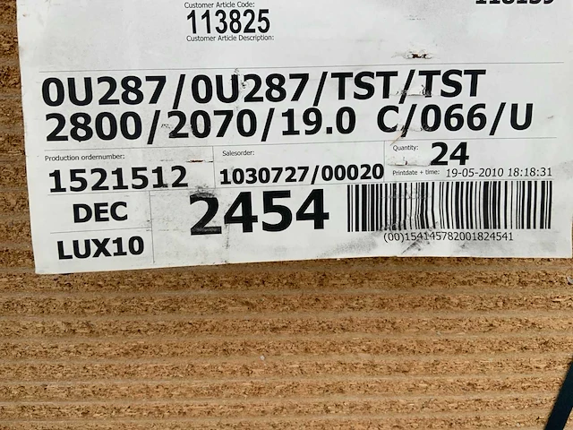 Decoratieve spaanplaat 2800x2070x19mm (24x) - afbeelding 6 van  6