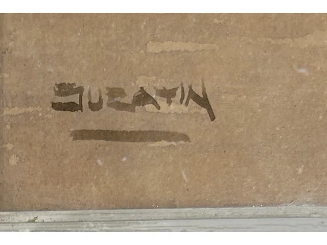 Dedy suratin (1900-1979) - aquarel vlerkprauwen , aquarel - afbeelding 3 van  3