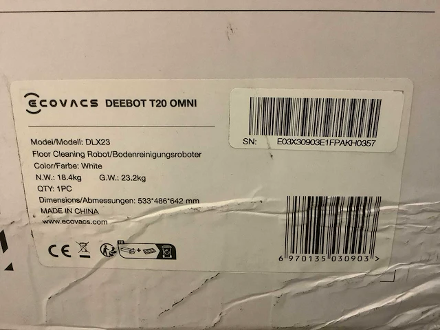 Deebot t20 omni robot zuiger - afbeelding 8 van  8