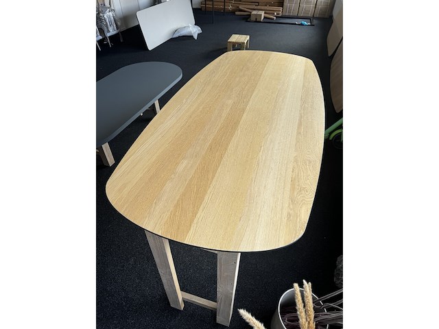 Deens ovaal tafelblad eiken , 220x100 cm - afbeelding 1 van  4
