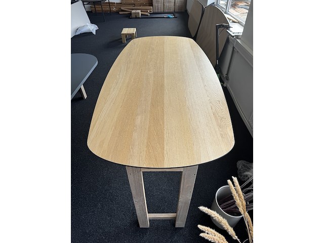 Deens ovaal tafelblad eiken , 220x100 cm - afbeelding 2 van  4