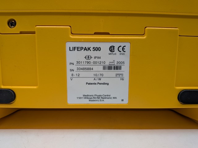 Defibrillator, medtronic, lifepak 500, 2005, incl. accessoires - afbeelding 14 van  16