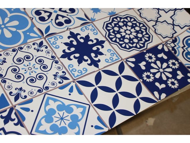 Deflsblauw e grote place mat 1x - afbeelding 5 van  5