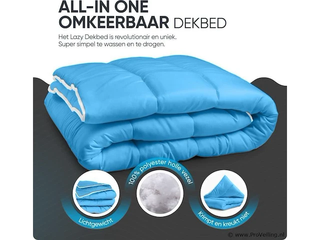 Dekbed blauw 240x200cm alle seizoenen - afbeelding 1 van  6