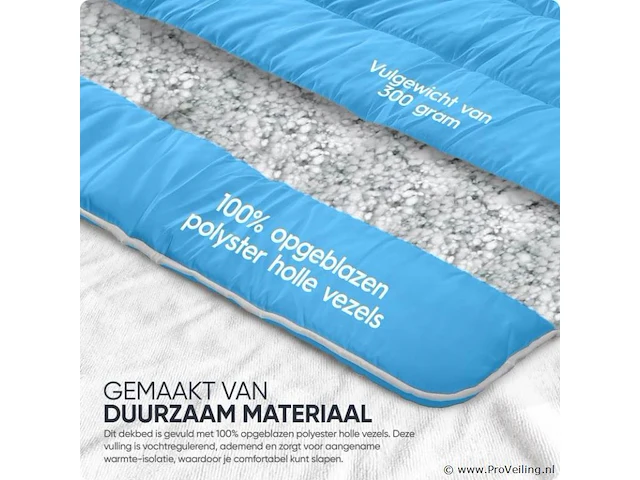 Dekbed blauw 240x200cm alle seizoenen - afbeelding 2 van  6