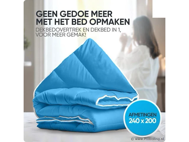 Dekbed blauw 240x200cm alle seizoenen - afbeelding 5 van  6