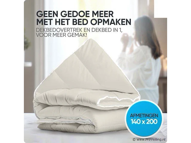 Dekbed creme 140x200cm alle seizoenen - afbeelding 1 van  7