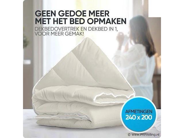 Dekbed crème 240x200cm alle seizoenen - afbeelding 1 van  7