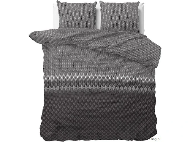 Dekbed overtrek authentic cheng antraciet 240x200cm - afbeelding 1 van  5