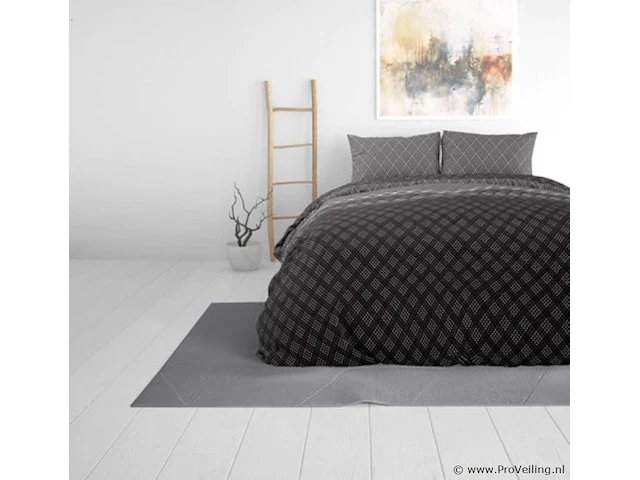 Dekbed overtrek authentic cheng antraciet 240x200cm - afbeelding 4 van  5
