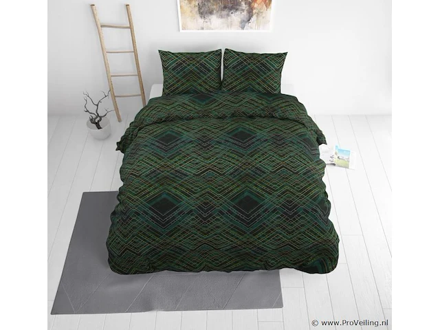 Dekbed overtrek authentic triangle groen 240x200cm - afbeelding 4 van  5
