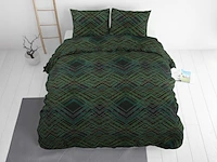 Dekbed overtrek authentic triangle groen 240x200cm - afbeelding 4 van  5