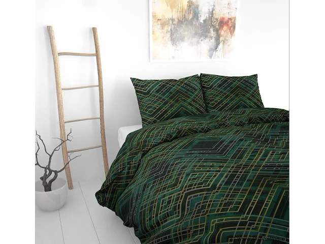 Dekbed overtrek authentic triangle groen 240x200cm - afbeelding 5 van  5