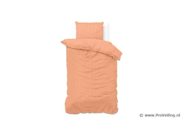 Dekbed overtrek dallas pastel oranje 140 x 220cm - afbeelding 1 van  3