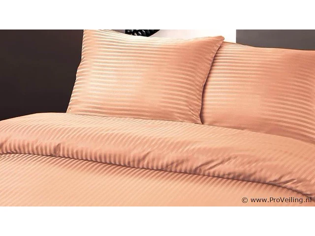 Dekbed overtrek dallas pastel oranje 140 x 220cm - afbeelding 2 van  3