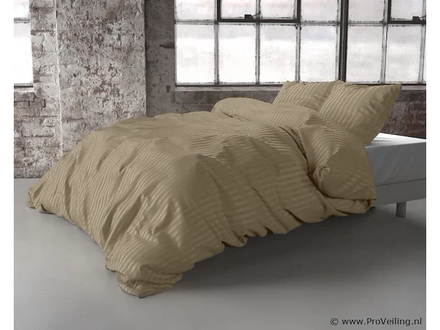 Dekbed overtrek dallas taupe 140 x 220cm - afbeelding 2 van  3