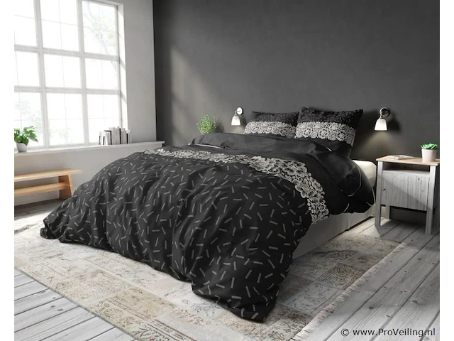 Dekbed overtrek dervio antraciet 200 x 220cm - afbeelding 4 van  5
