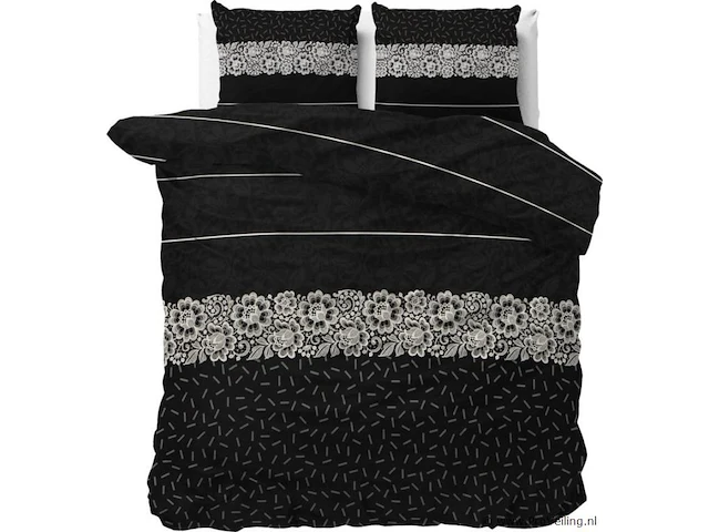 Dekbed overtrek dervio antraciet 240 x 220cm - afbeelding 1 van  5