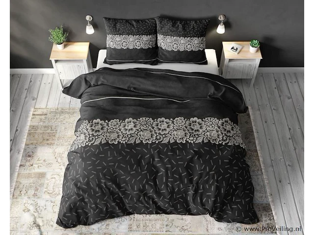 Dekbed overtrek dervio antraciet 240 x 220cm - afbeelding 2 van  5