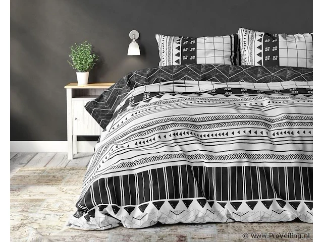 Dekbed overtrek lulian artic stripes 240 x 220cm - afbeelding 3 van  5