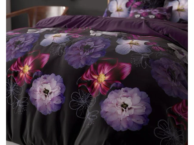 Dekbed overtrek magic flower paars 200 x 220cm - afbeelding 3 van  5