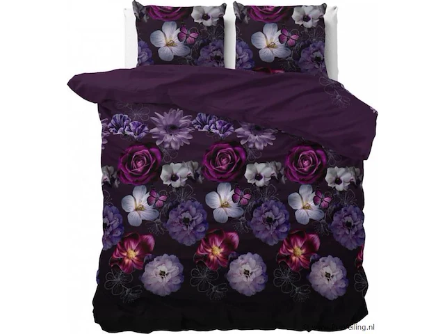 Dekbed overtrek magic flower paars 240 x 220cm - afbeelding 1 van  5
