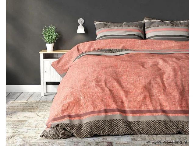 Dekbed overtrek sonta oranje 200 x 220cm - afbeelding 2 van  5